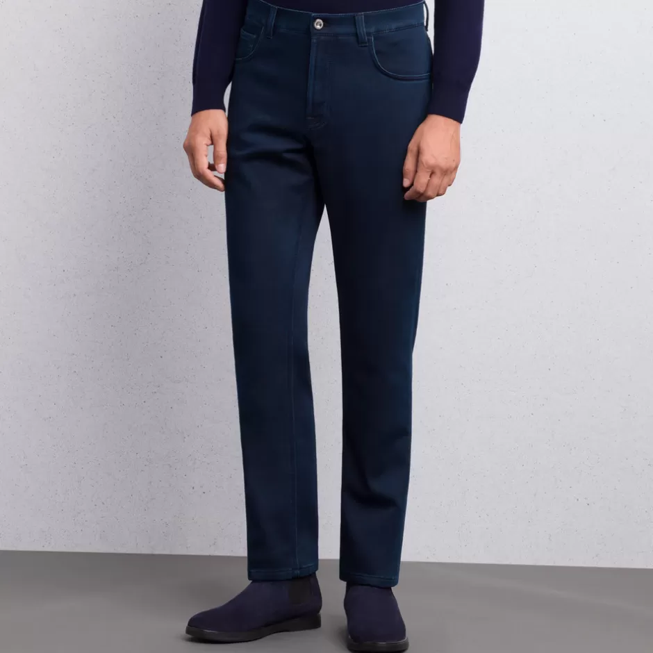 COTTON BLEND TAPERED JEANS | Stefano Ricci Store