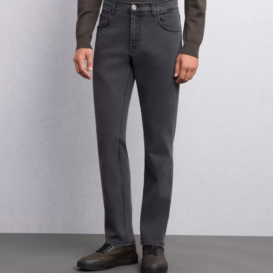 COTTON BLEND TAPERED JEANS | Stefano Ricci Hot