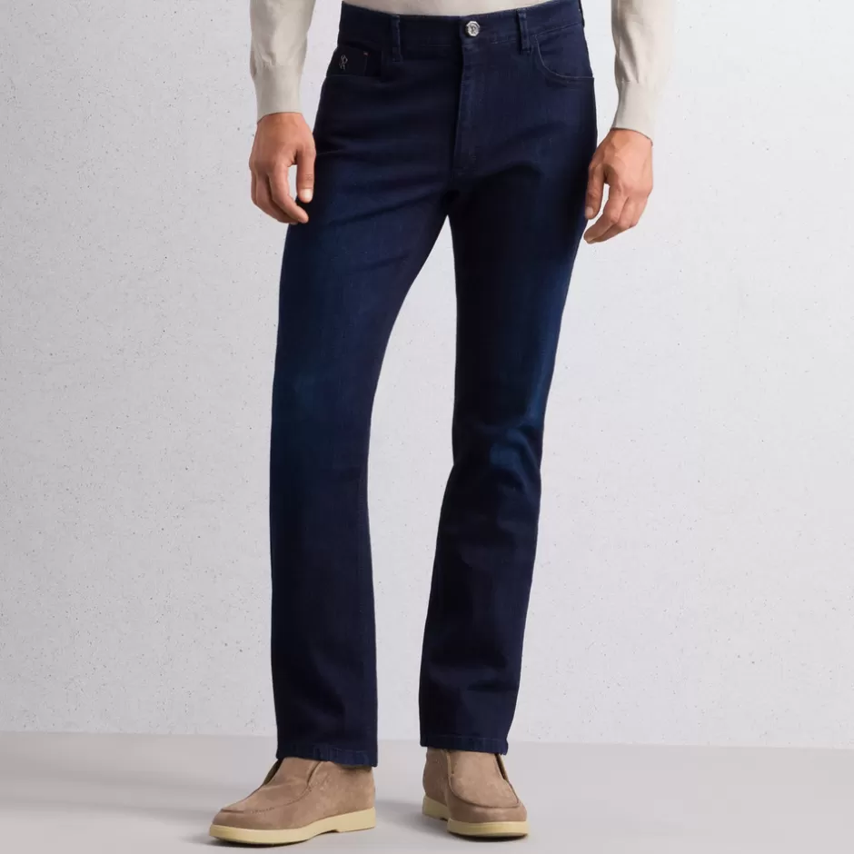 COTTON BLEND TAPERED JEANS | Stefano Ricci Hot
