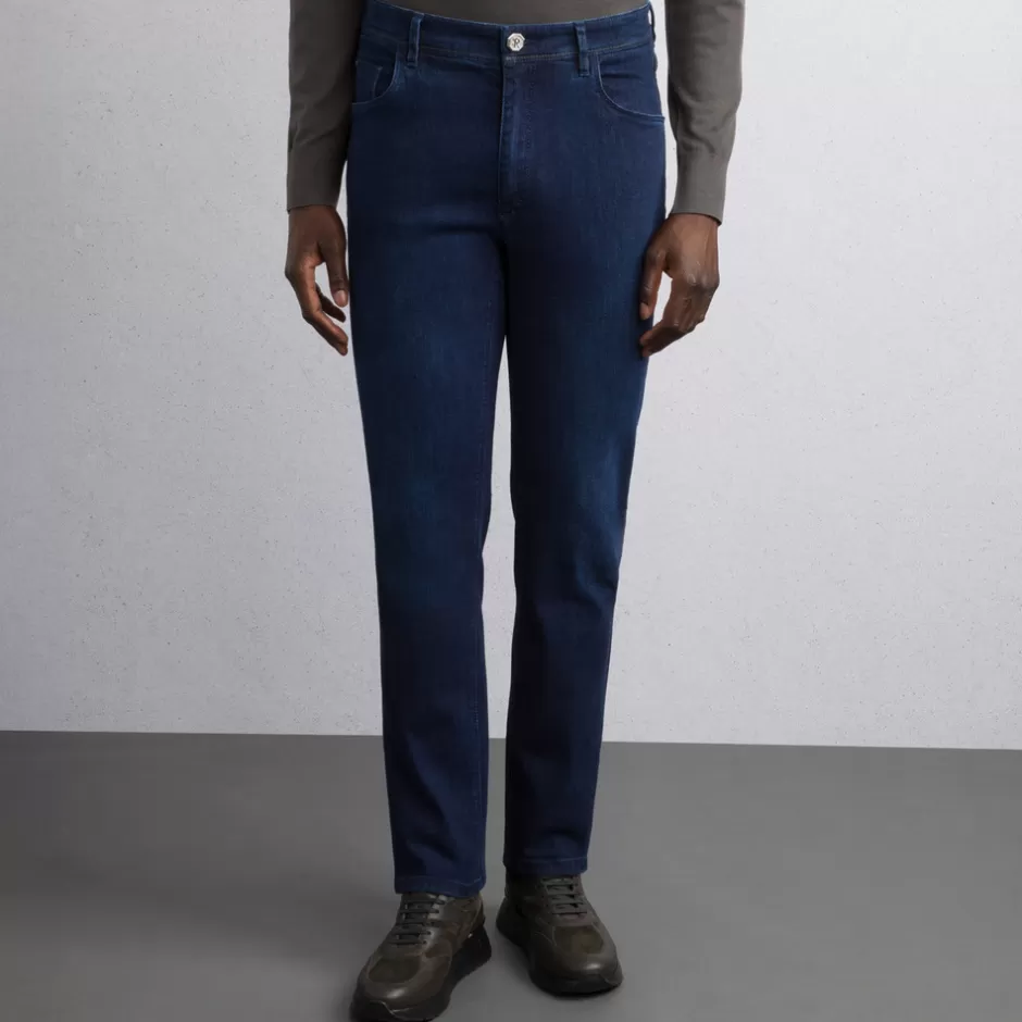 COTTON BLEND TAPERED JEANS | Stefano Ricci Outlet
