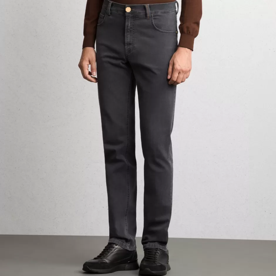COTTON BLEND TAPERED JEANS | Stefano Ricci Best