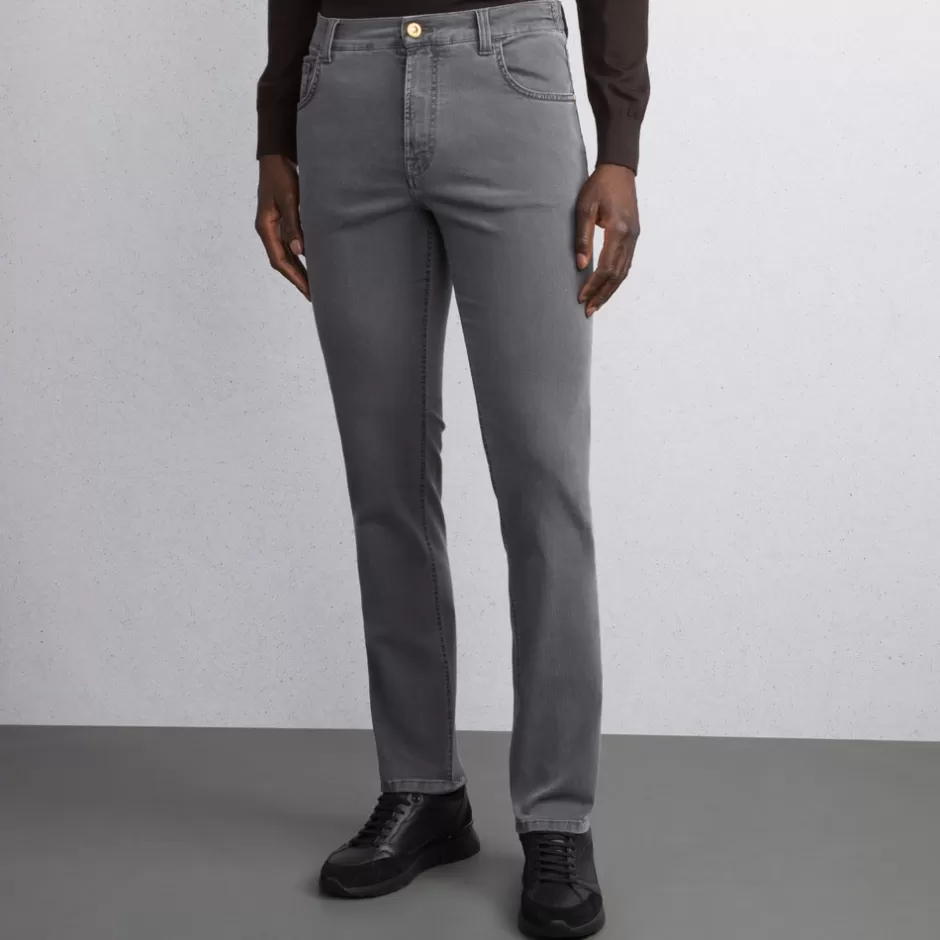 COTTON BLEND TAPERED JEANS | Stefano Ricci Discount