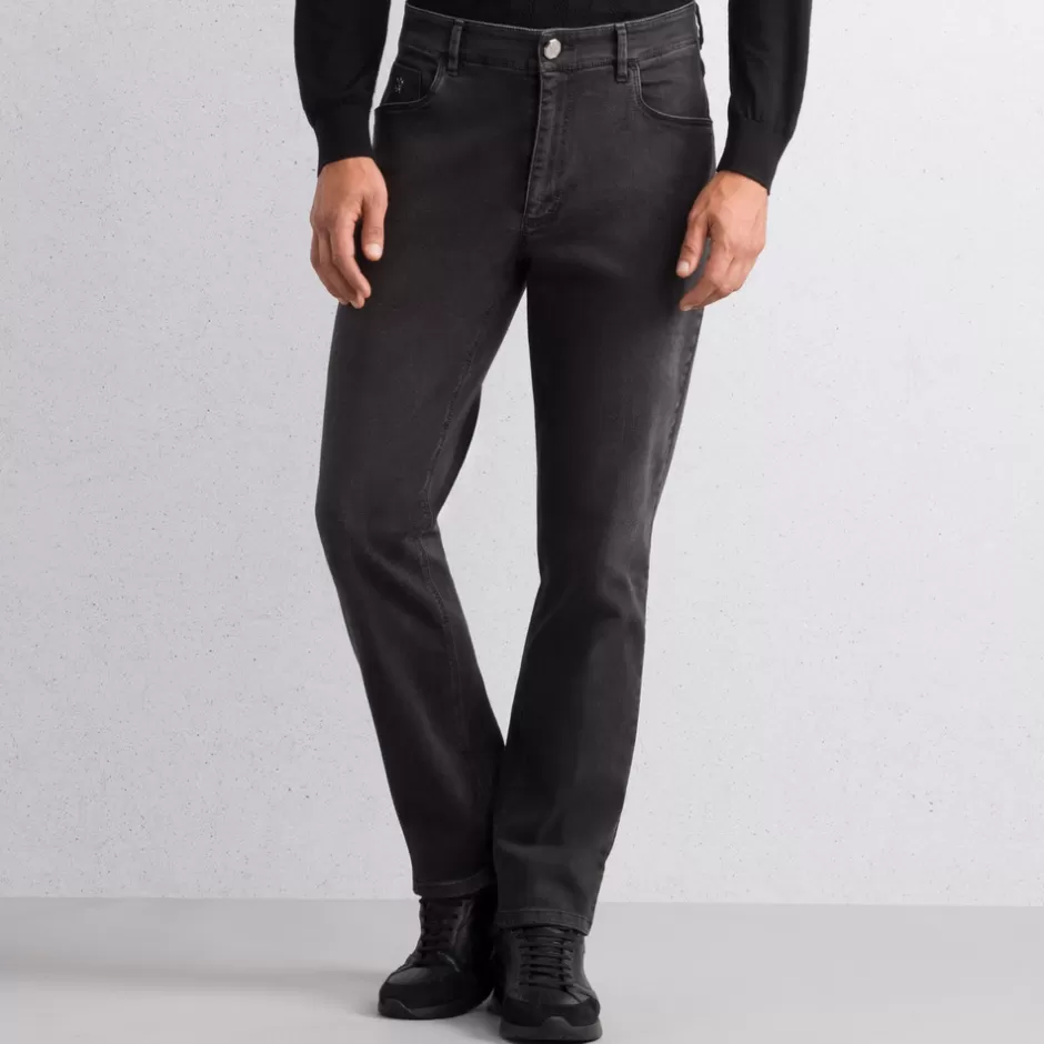 COTTON BLEND TAPERED JEANS | Stefano Ricci Fashion