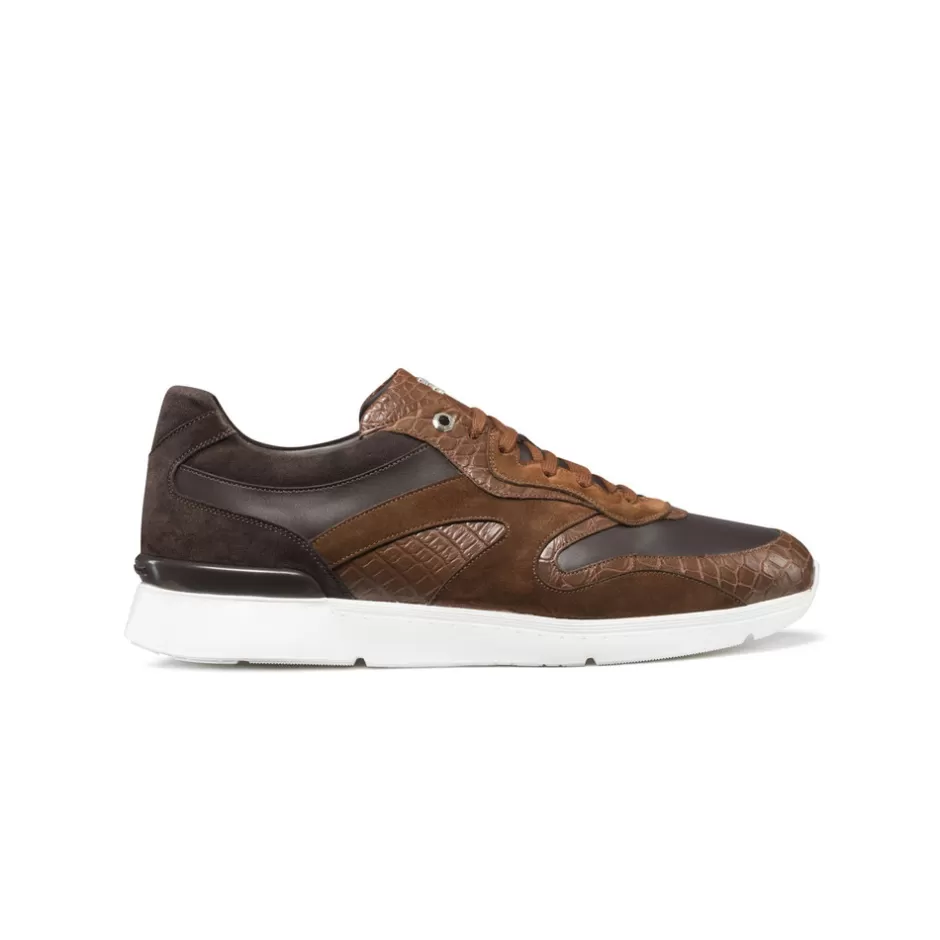 CROCODILE, SUEDE AND CALFSKIN LEATHER SNEAKERS | Stefano Ricci Best