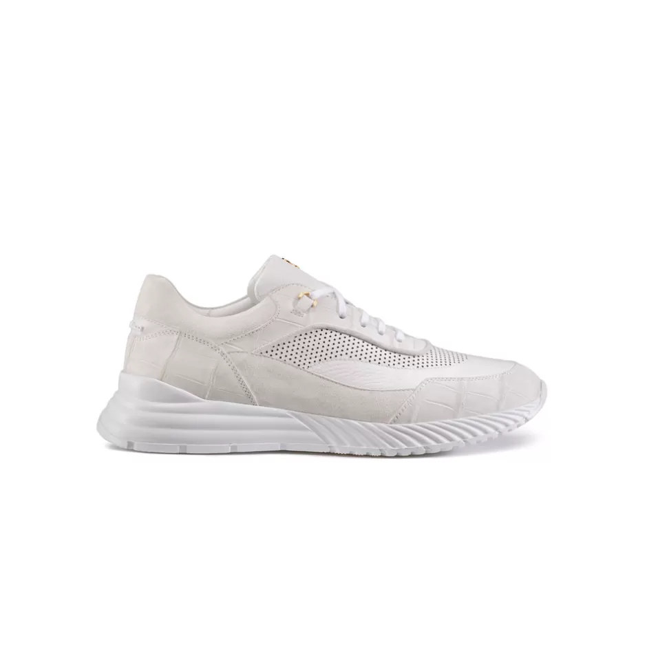 CROCODILE, SUEDE AND DEER LEATHER SNEAKERS | Stefano Ricci Best