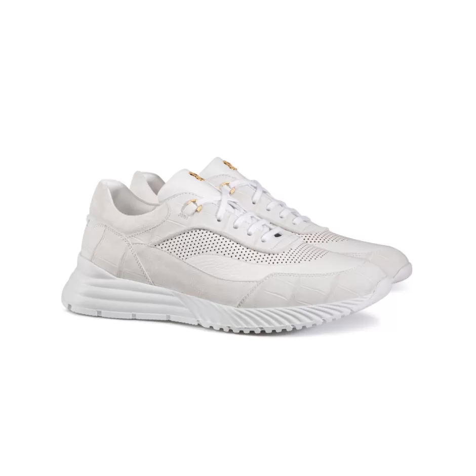 CROCODILE, SUEDE AND DEER LEATHER SNEAKERS | Stefano Ricci Best
