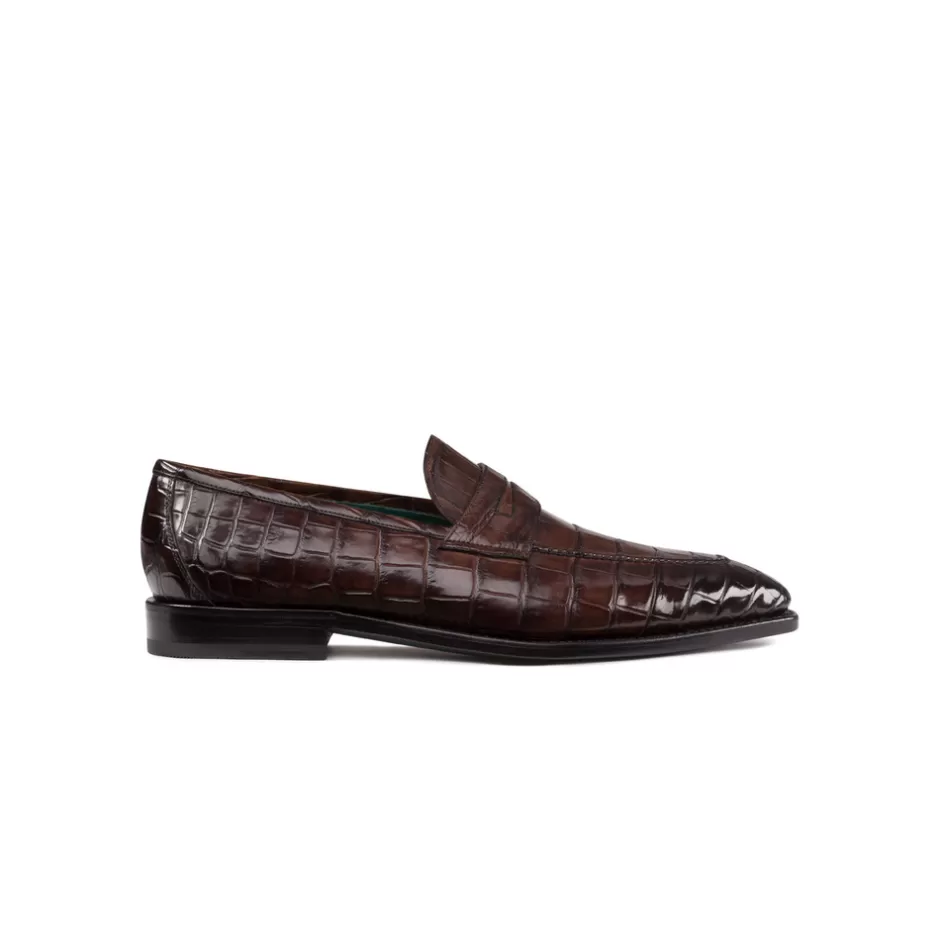 HAND POLISHEDANTIQUE CROCODILE LOAFERS | Stefano Ricci Cheap