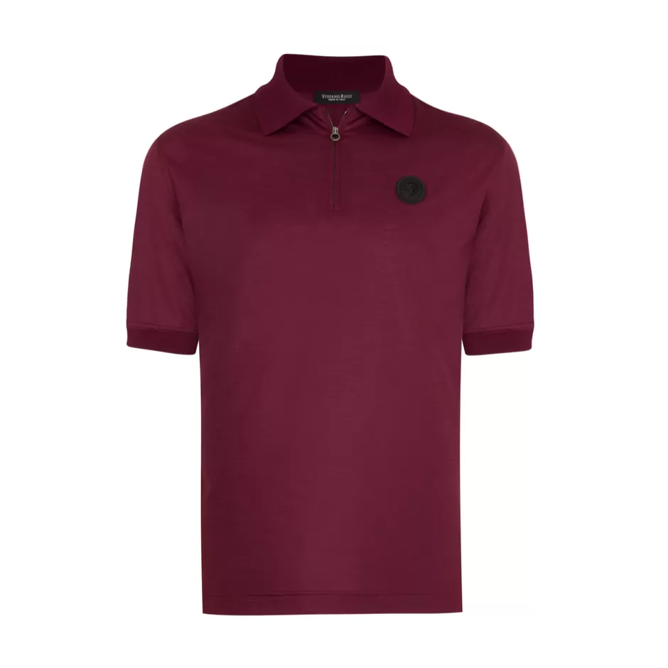 JERSEY KNIT ZIP POLO | Stefano Ricci New