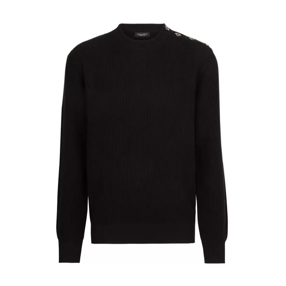 KNIT CREWNECK SWEATER | Stefano Ricci Store