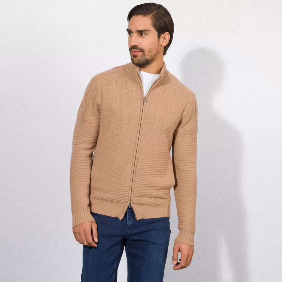 KNIT MOCKNECK ZIP SWEATER | Stefano Ricci Flash Sale