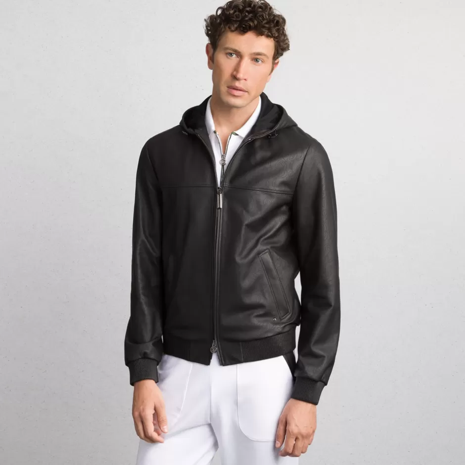 LAMBSKIN LEATHER HOODED BLOUSON | Stefano Ricci New