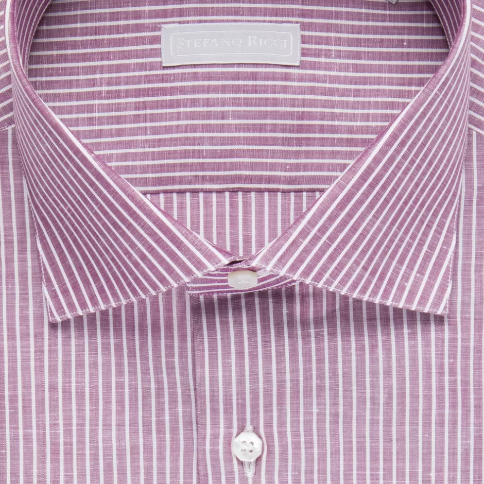 LINEN AND COTTON SALERNO SHIRT | Stefano Ricci Shop