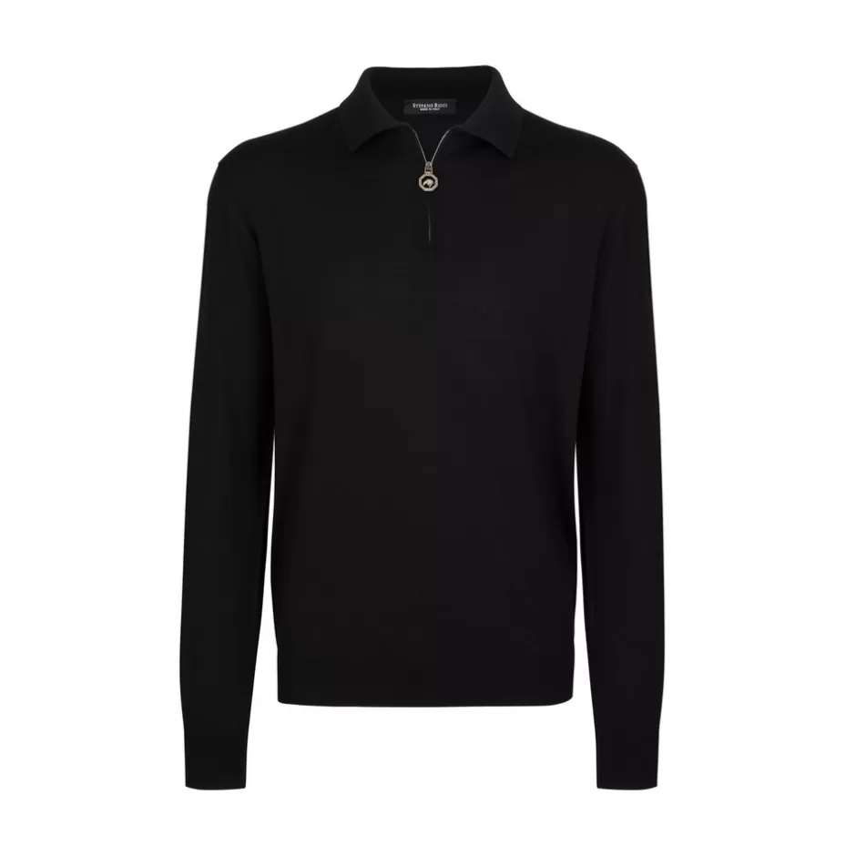 LONG SLEEVE ZIP POLO | Stefano Ricci Store