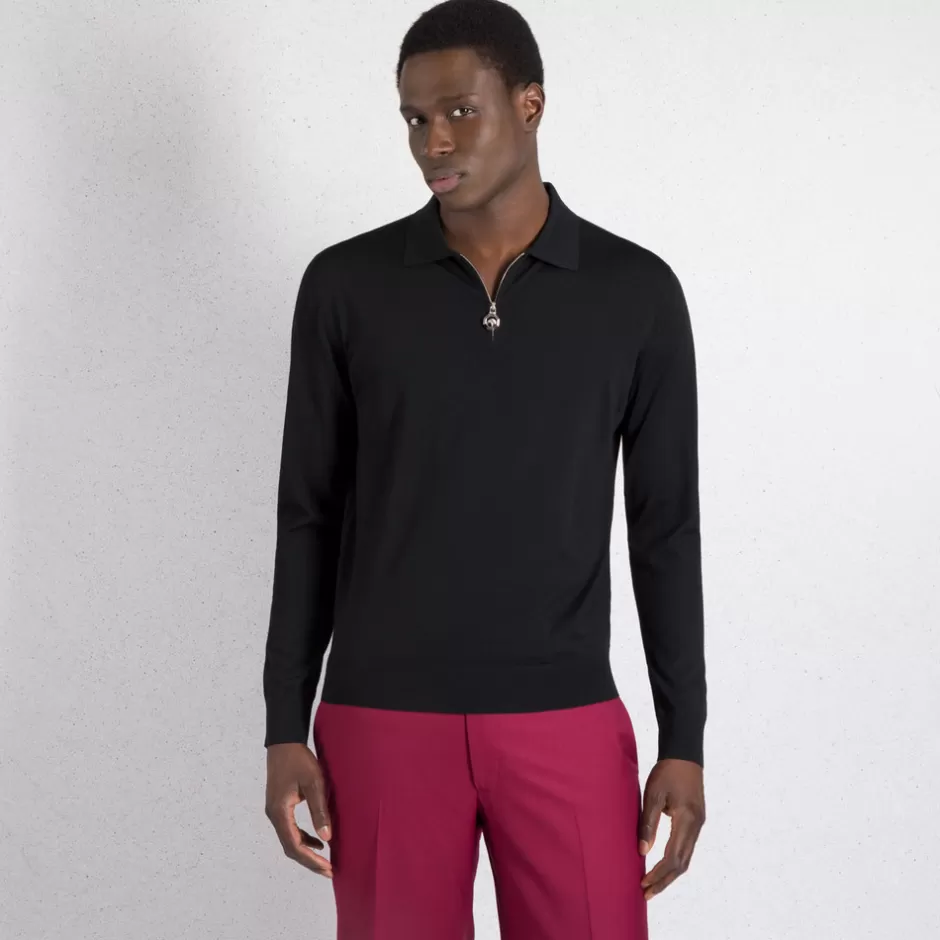 LONG SLEEVE ZIP POLO | Stefano Ricci Store