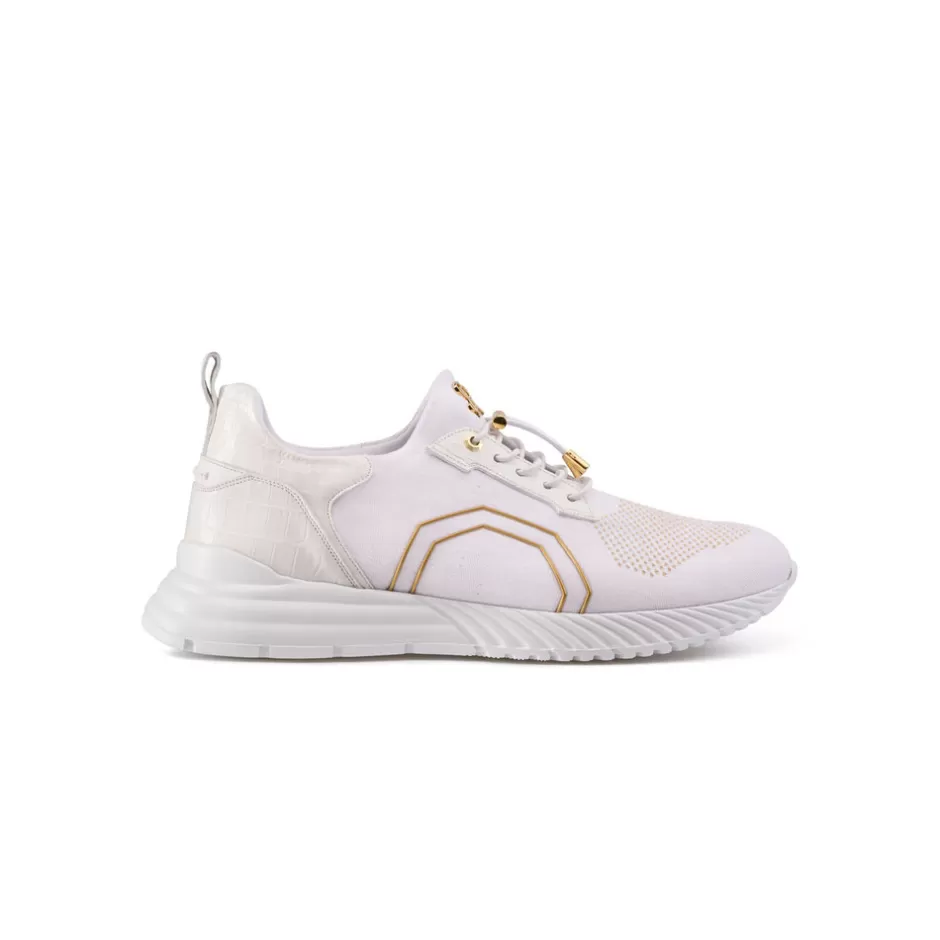 MATTED CROCODILE AND CALFSKIN LEATHER SNEAKERS | Stefano Ricci Cheap