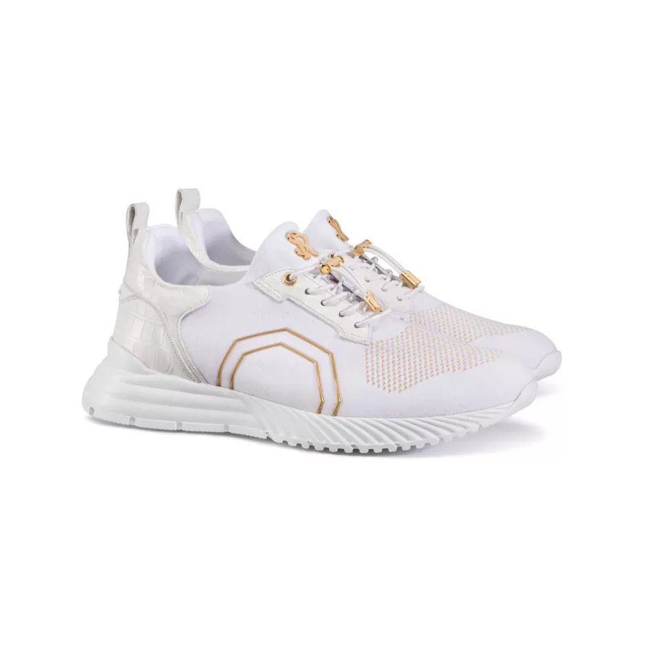 MATTED CROCODILE AND CALFSKIN LEATHER SNEAKERS | Stefano Ricci Cheap