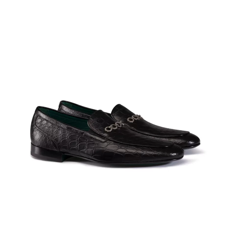 MATTED CROCODILE LEATHER LOAFERS | Stefano Ricci Sale