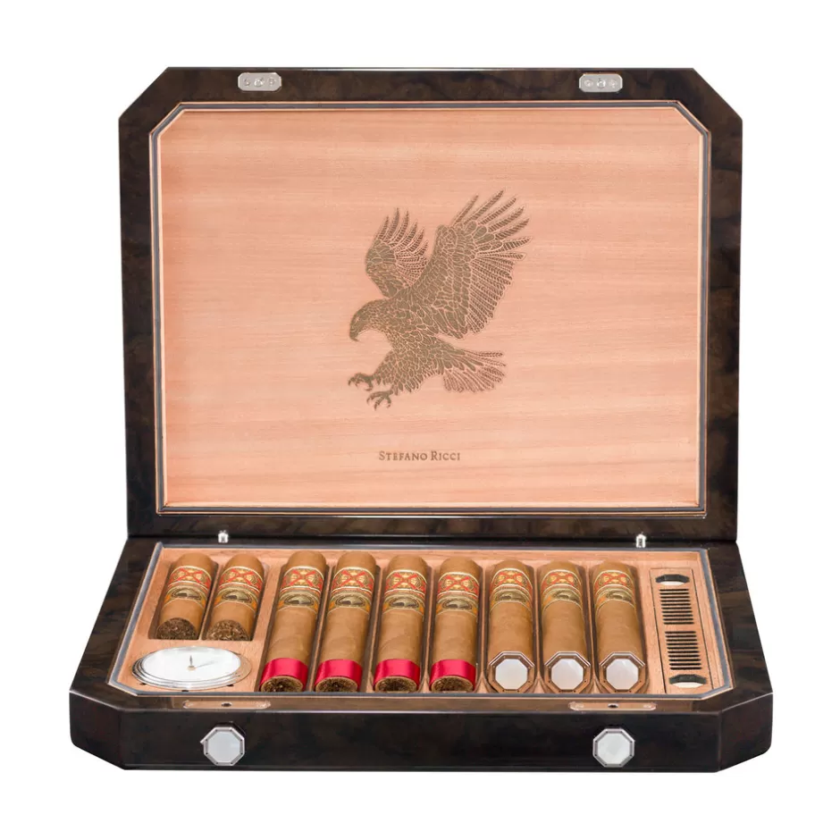 NINE CIGAR TRAVEL HUMIDOR | Stefano Ricci Best Sale