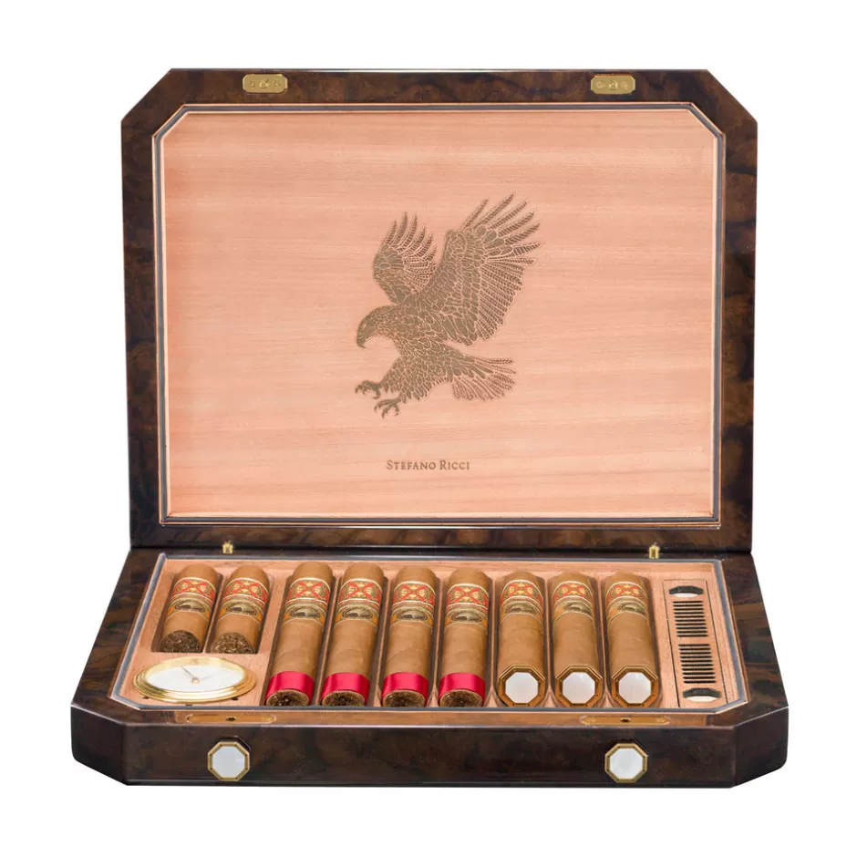 NINE CIGAR TRAVEL HUMIDOR | Stefano Ricci Online