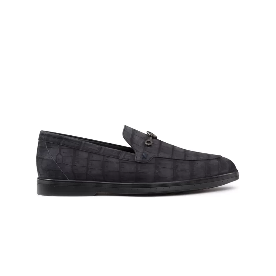 NUBUCK CROCODILE LEATHER LOAFERS | Stefano Ricci Cheap