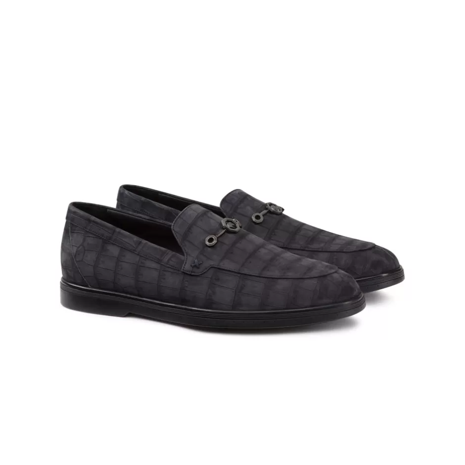 NUBUCK CROCODILE LEATHER LOAFERS | Stefano Ricci Cheap