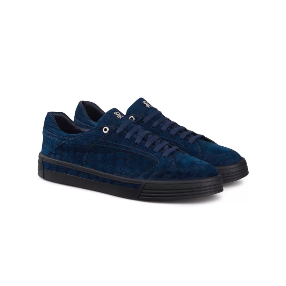 NUBUCK CROCODILE LEATHER SNEAKERS | Stefano Ricci Shop