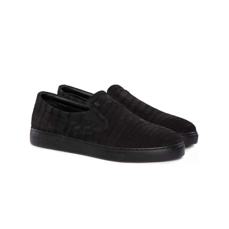 NUBUCK CROCODILE SLIP ON SHOES | Stefano Ricci Cheap
