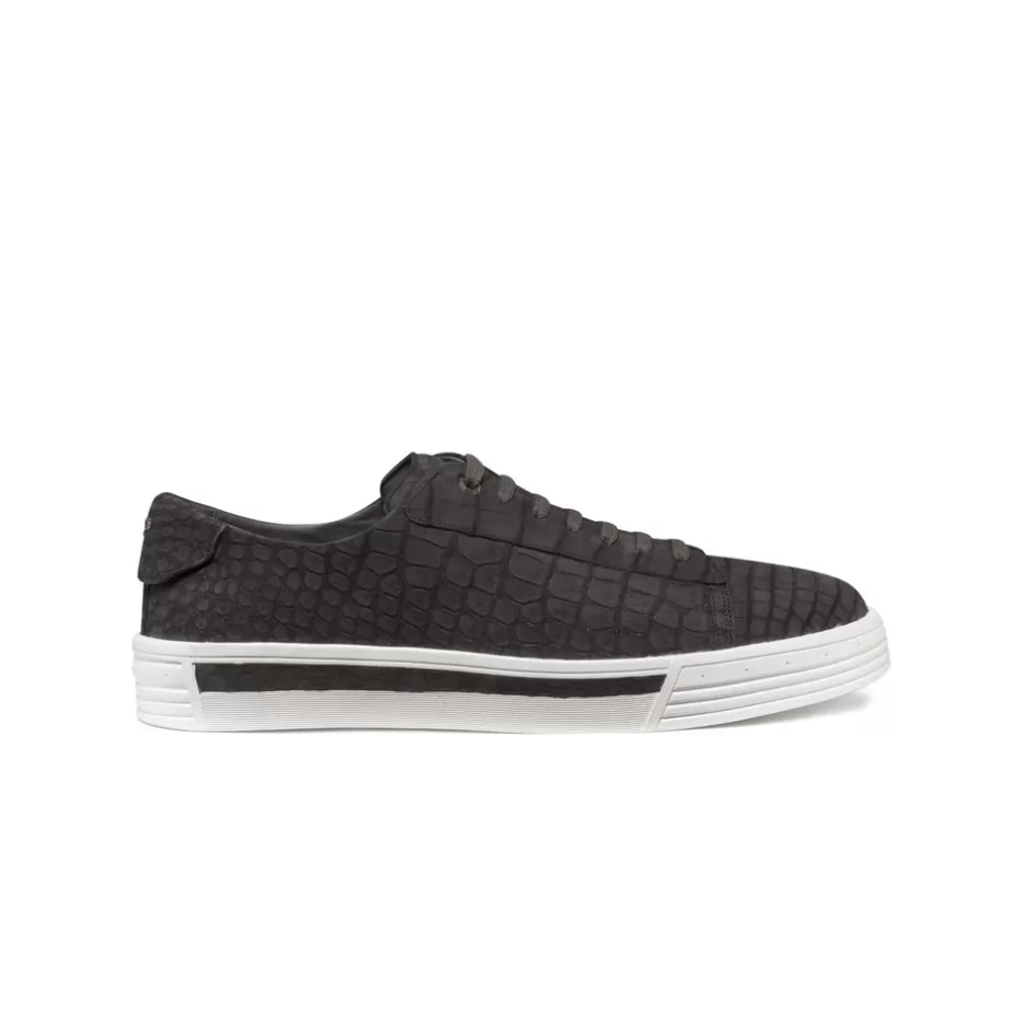 NUBUCK CROCODILE SNEAKERS | Stefano Ricci Discount