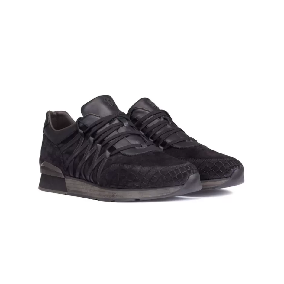 NUBUCK CROCODILE TRAINERS | Stefano Ricci Clearance