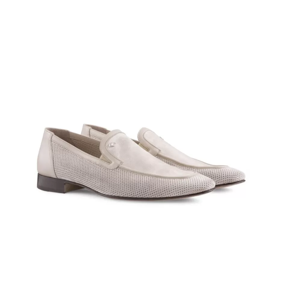 PERFORATED SUEDE LOAFERS | Stefano Ricci Fashion