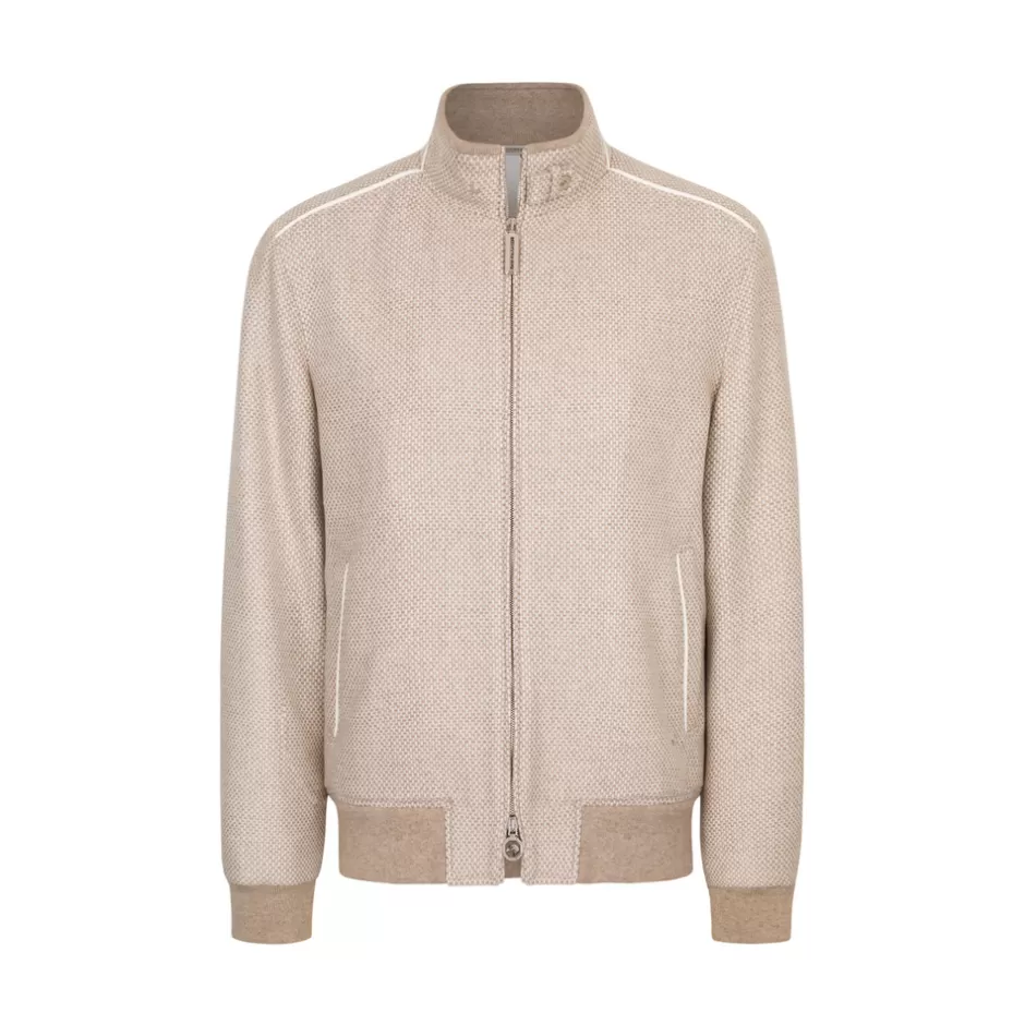 PURE CASHMERE BLOUSON WITH LAMBSKIN DETAILS | Stefano Ricci Best Sale