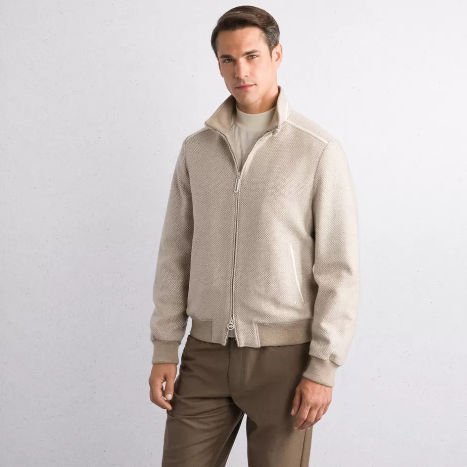 PURE CASHMERE BLOUSON WITH LAMBSKIN DETAILS | Stefano Ricci Best Sale