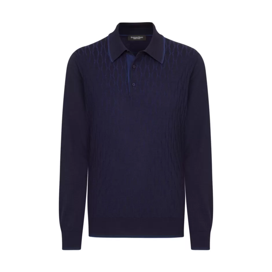 PURE COTTON THREE-BUTTON POLO SHIRT | Stefano Ricci New