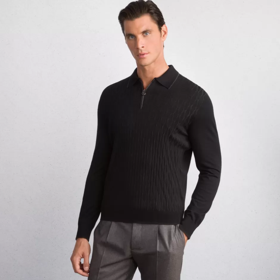 PURE COTTON ZIP POLO SHIRT | Stefano Ricci Shop