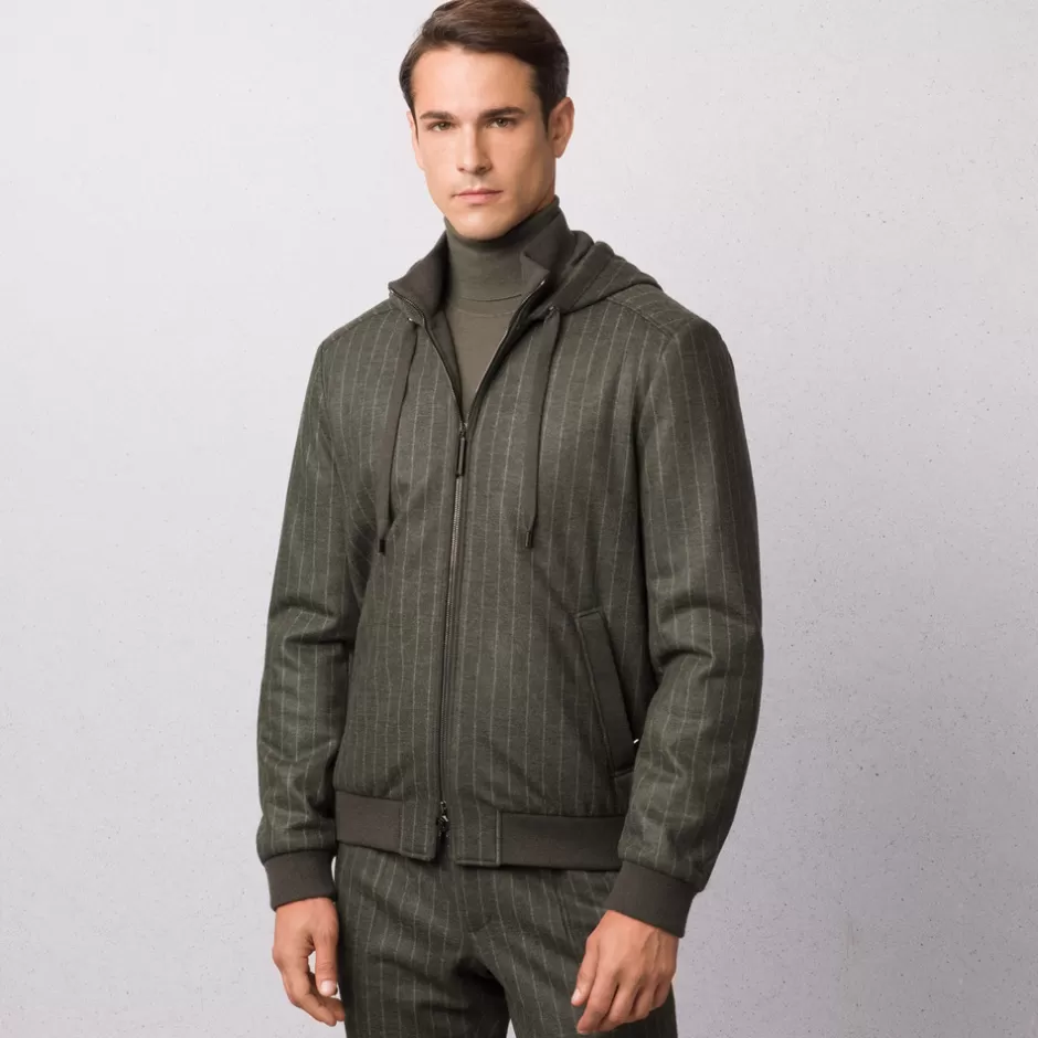 PURE WOOL HOODED BLOUSON | Stefano Ricci Cheap