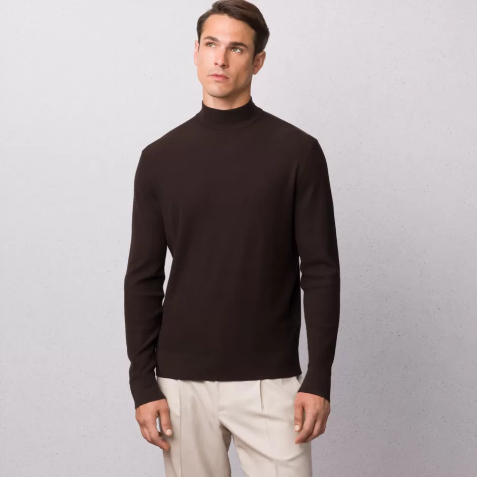 PURE WOOL MOCK NECK SWEATER | Stefano Ricci Outlet