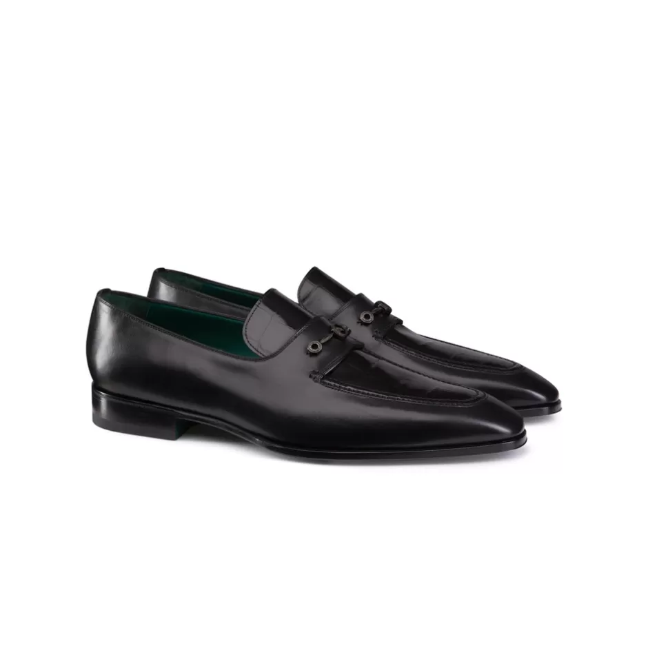 SHINY CROCODILE AND CALFSKIN LEATHER LOAFERS | Stefano Ricci Discount