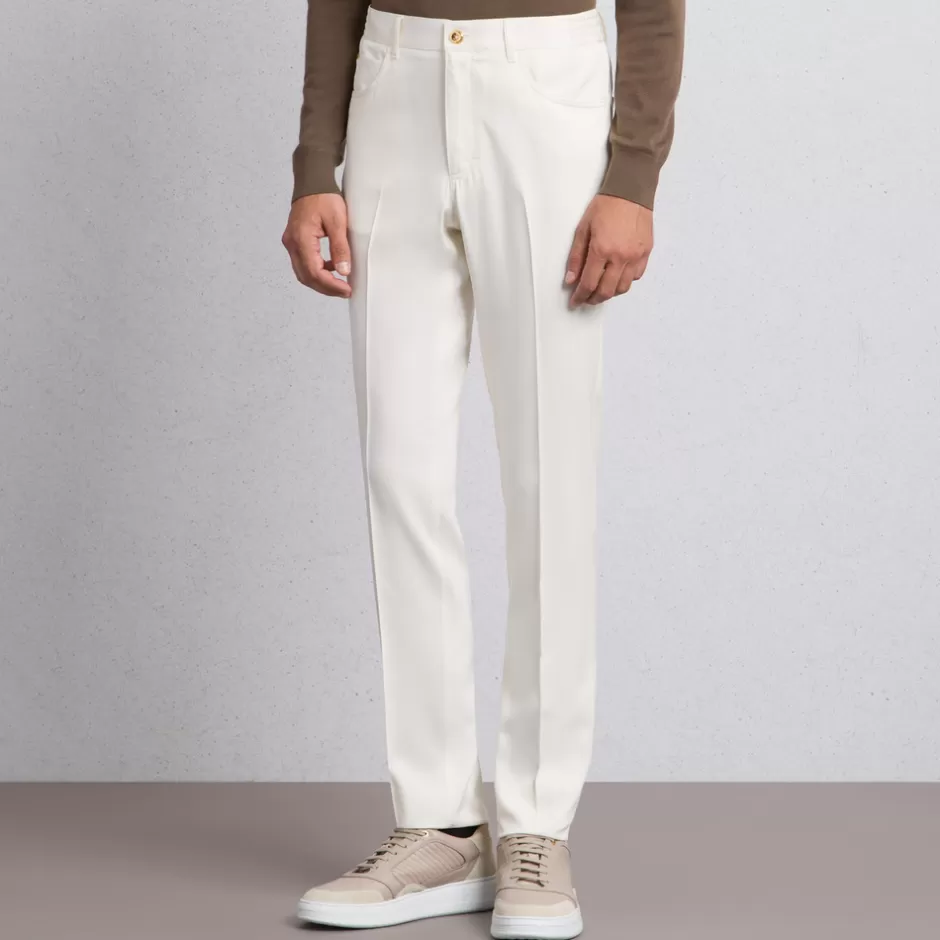 SILK FIVE-POCKET CASUAL TROUSERS | Stefano Ricci Online
