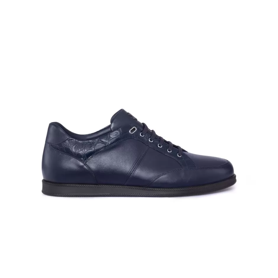 SNEAKERS IN MATTED CROCODILE AND CALFSKIN LEATHER | Stefano Ricci Flash Sale