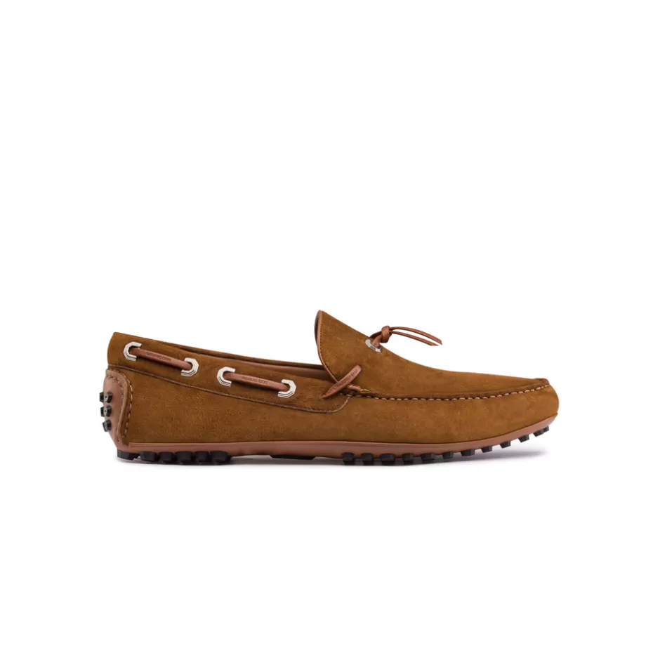 SUEDE AND CALFSKIN LEATHER DRIVING SHOES | Stefano Ricci Store