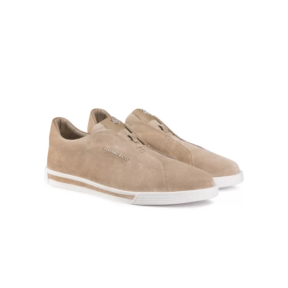 SUEDE AND CALFSKIN LEATHER SLIP-ON SHOES | Stefano Ricci Best Sale