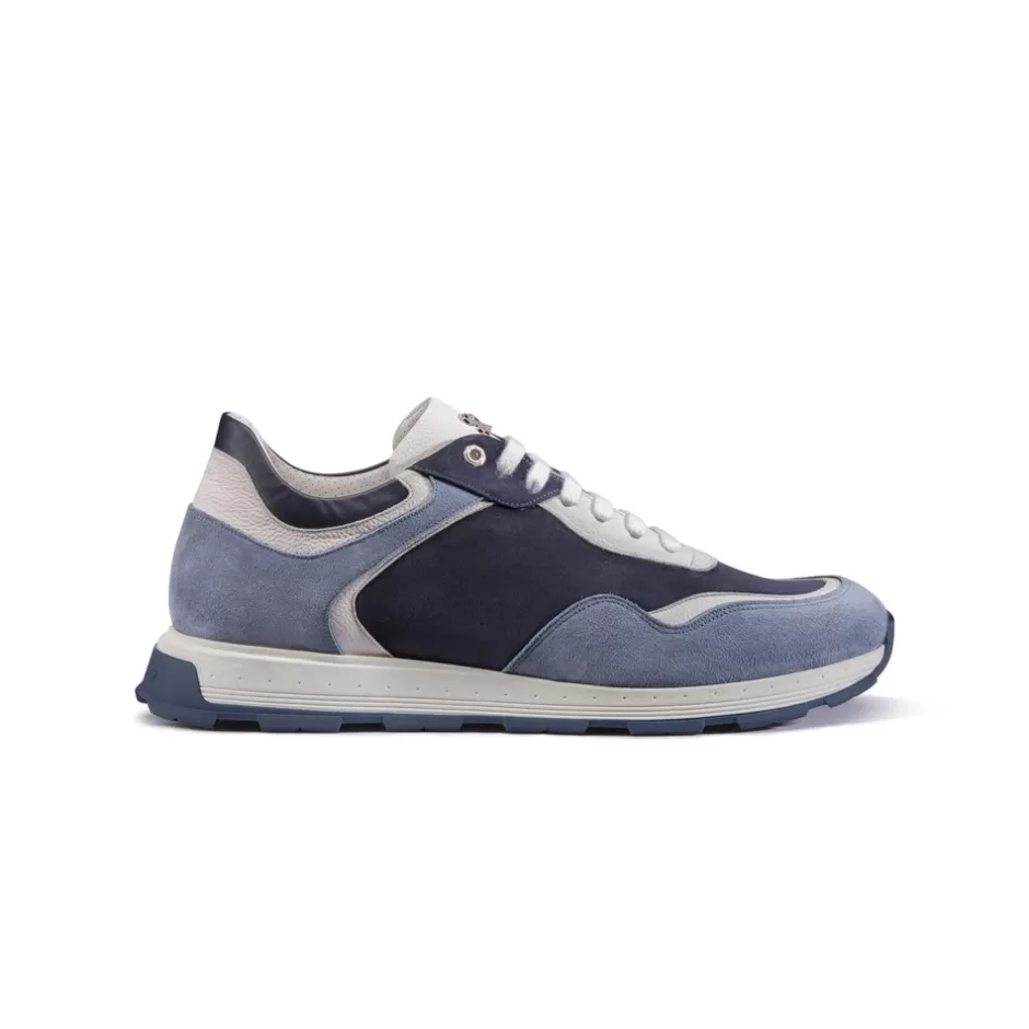 SUEDE AND CALFSKIN LEATHER SNEAKERS | Stefano Ricci Clearance