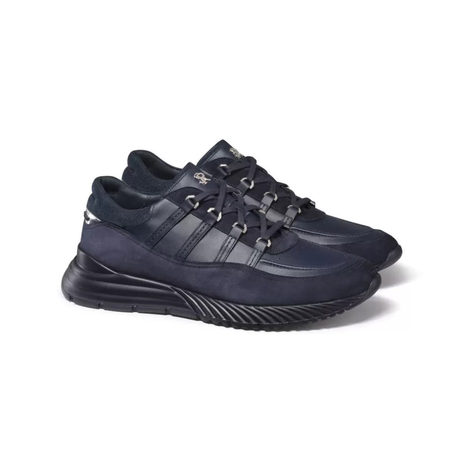 SUEDE AND CALFSKIN LEATHER SNEAKERS | Stefano Ricci Discount
