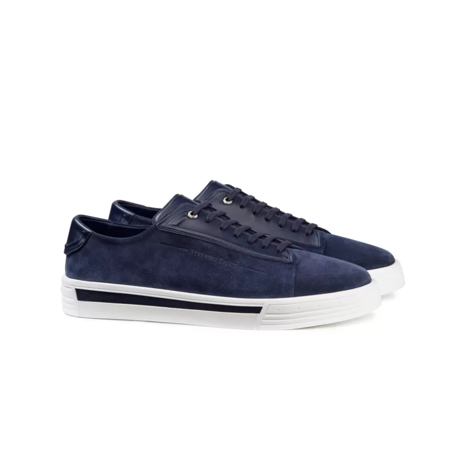 SUEDE AND CALFSKIN LEATHER SNEAKERS | Stefano Ricci Best Sale