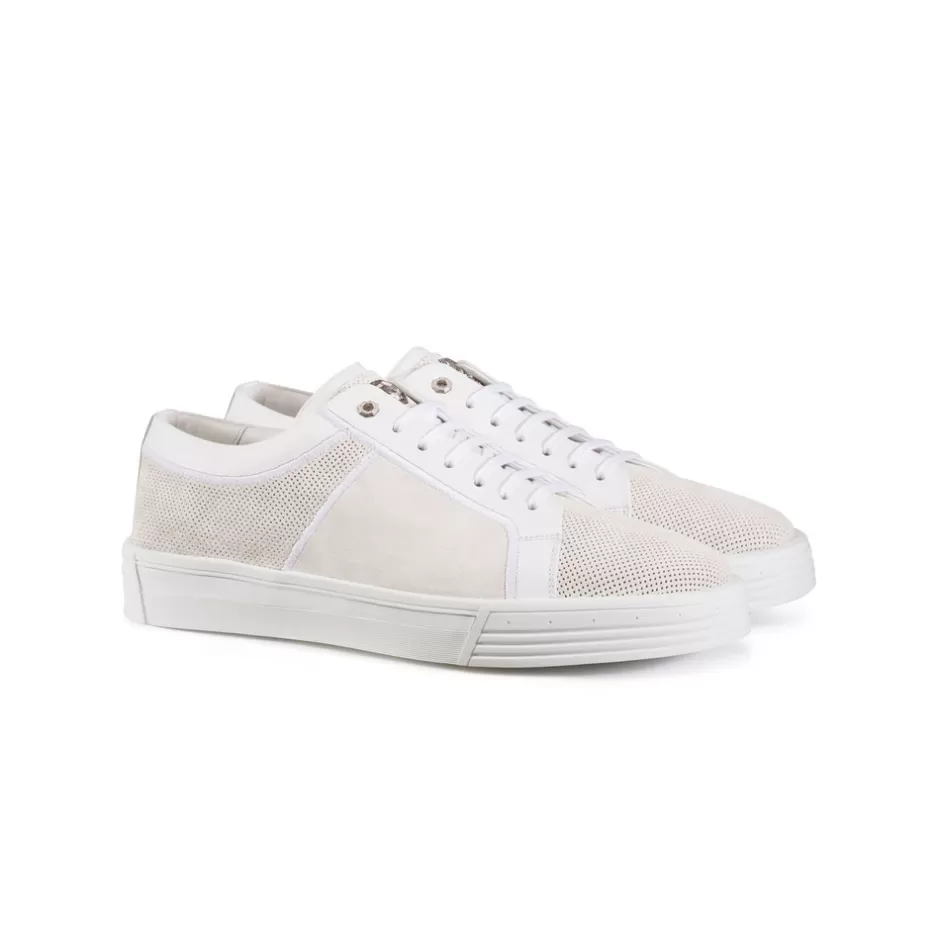 SUEDE AND CALFSKIN LEATHER SNEAKERS | Stefano Ricci Cheap