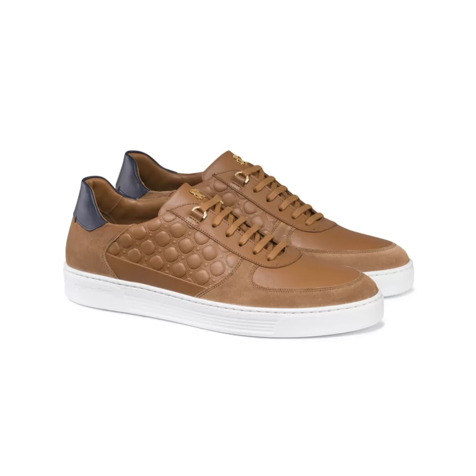 SUEDE AND CALFSKIN LEATHER SNEAKERS | Stefano Ricci Clearance