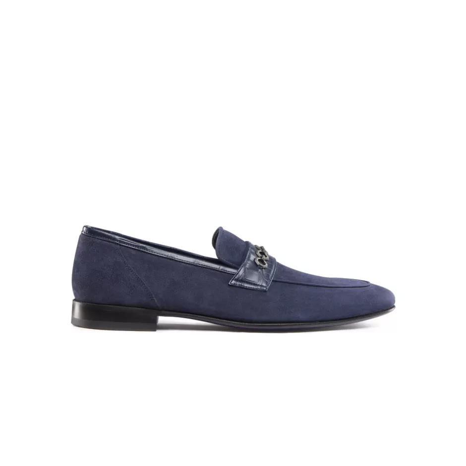 SUEDE AND MATTED CROCODILE LOAFERS | Stefano Ricci Hot