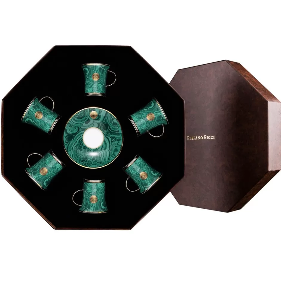 TEACUPS GIFT BOX ROYAL MALACHITE | Stefano Ricci Online