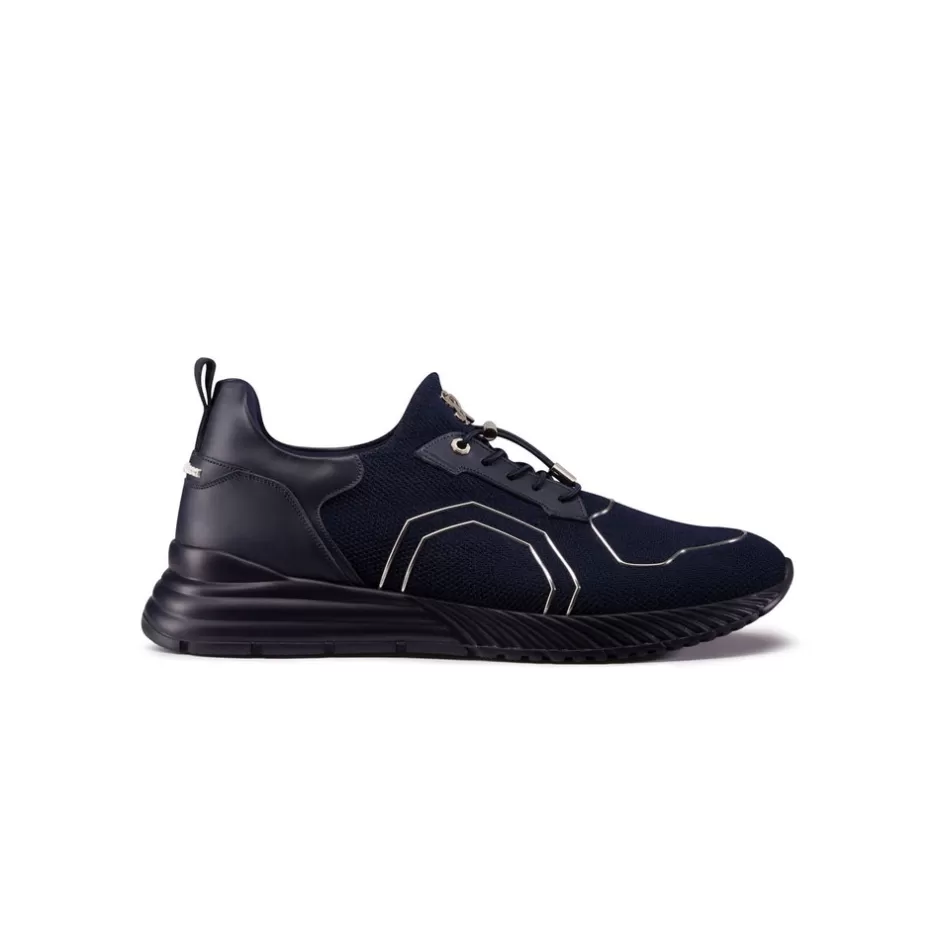 TECHNICAL FABRIC AND CALFSKIN LEATHER SNEAKERS | Stefano Ricci Clearance