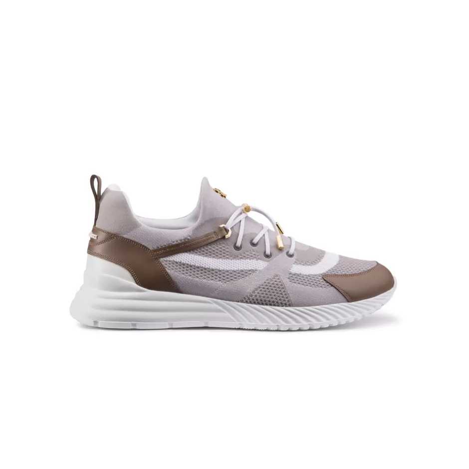 TECHNICAL FABRIC AND CALFSKIN LEATHER SNEAKERS | Stefano Ricci Discount